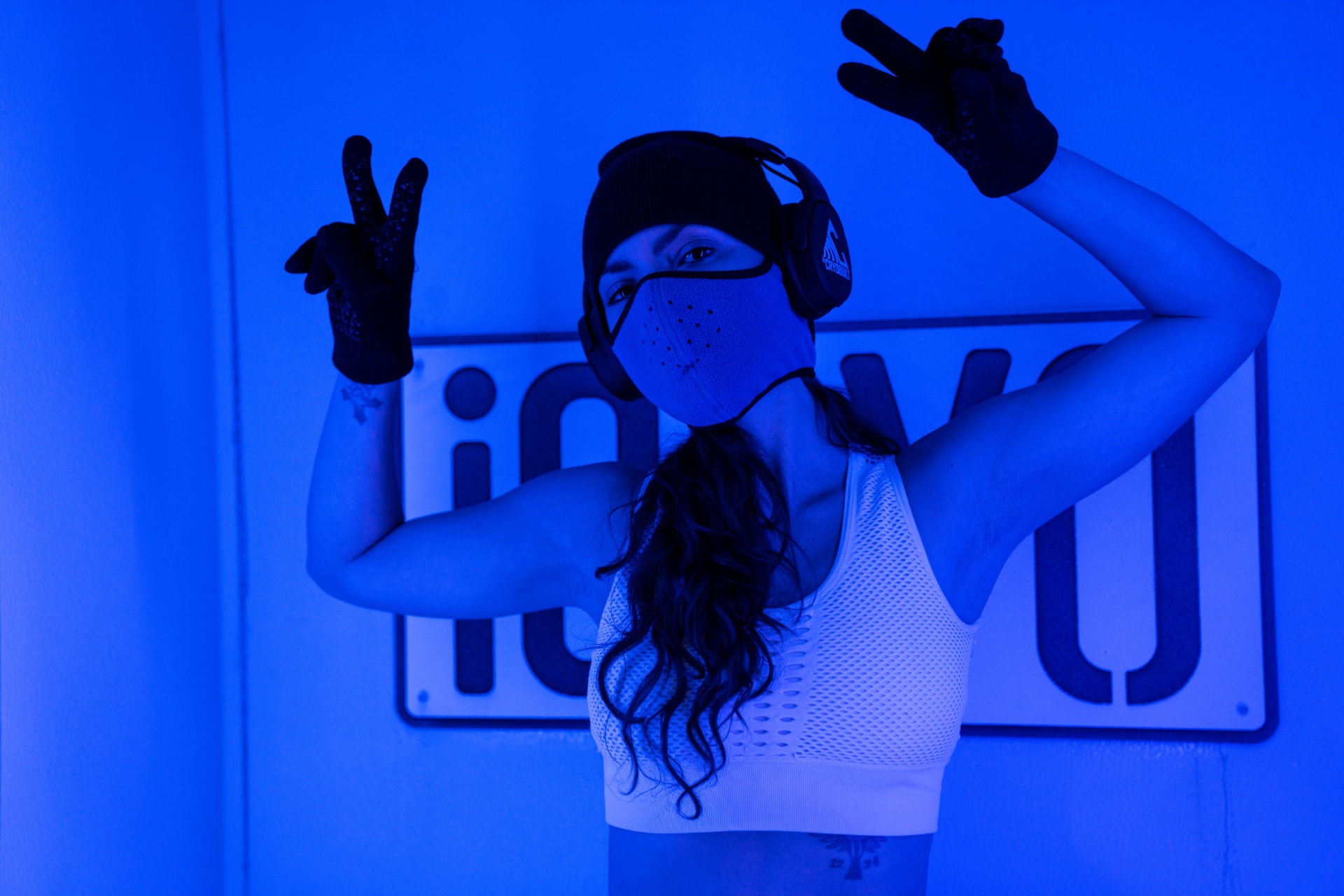 Person experiencing whole body cryotherapy session at iCRYO Fairfield