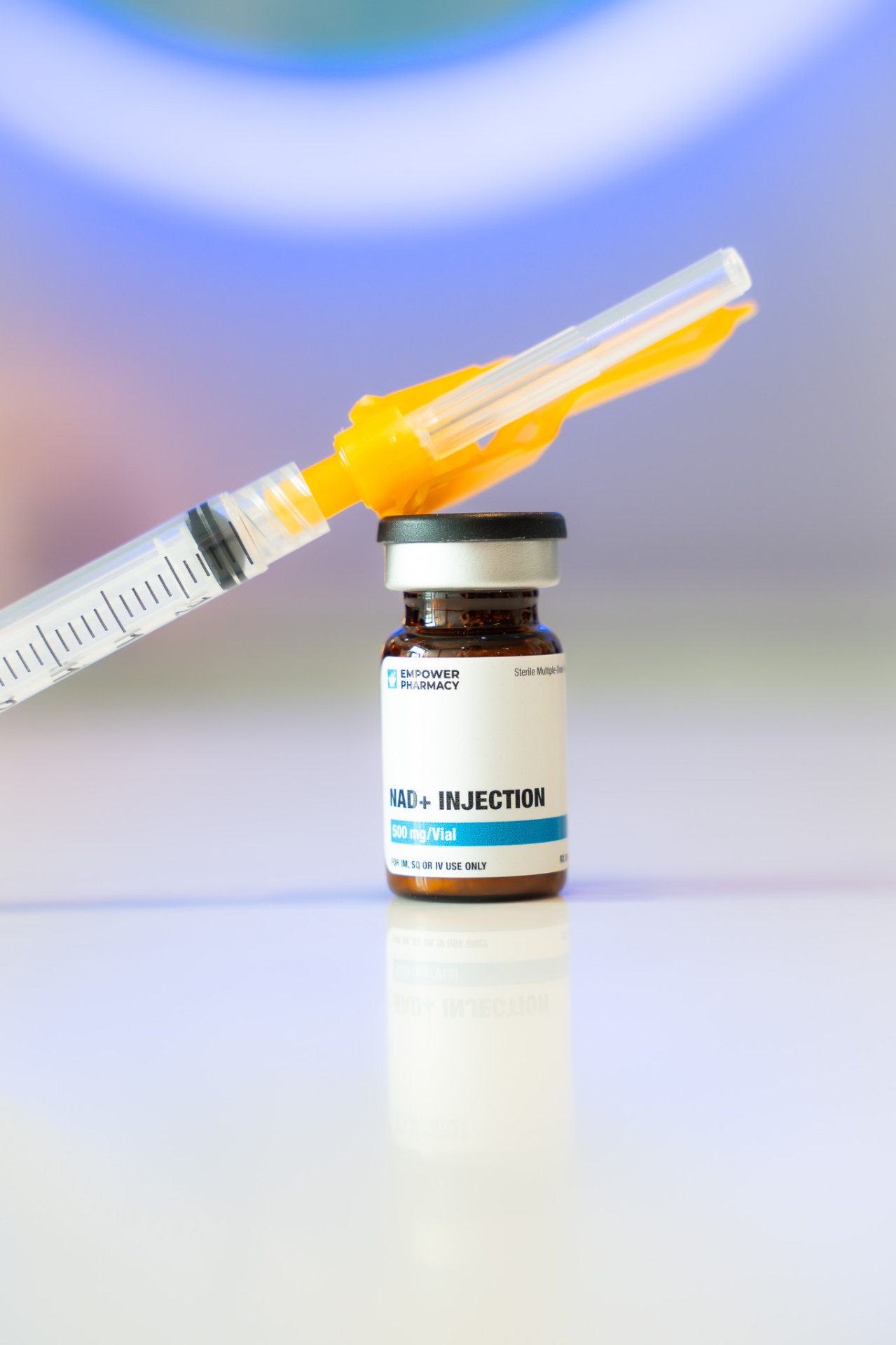 Medical-Grade NAD+ — Precision-dosed NAD+ prepared for IM, SQ, or IV use